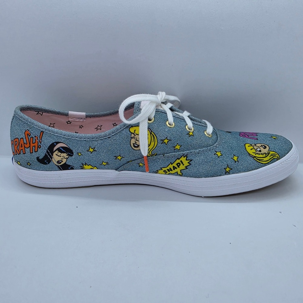 Keds Betty and Veronica Archie Comics Denim Sneakers Blue Pop Art WF60293 9.5 - Picture 8 of 10